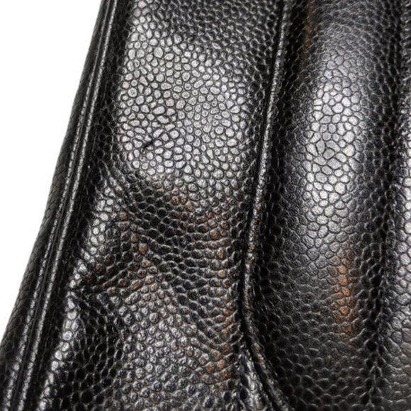 Chanel Vertical Black Caviar Leather Shoulder Bag - Picture 15 of 16